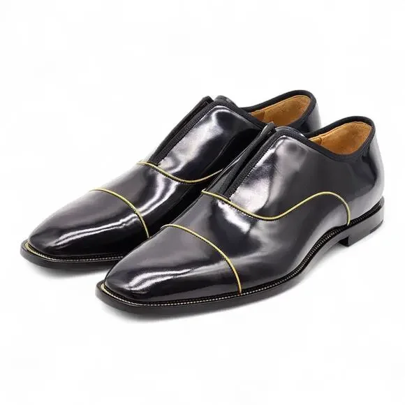 Christian Louboutin Alpha Male Patent Leather Oxford Shoes Black EU 42.5 US 9.5